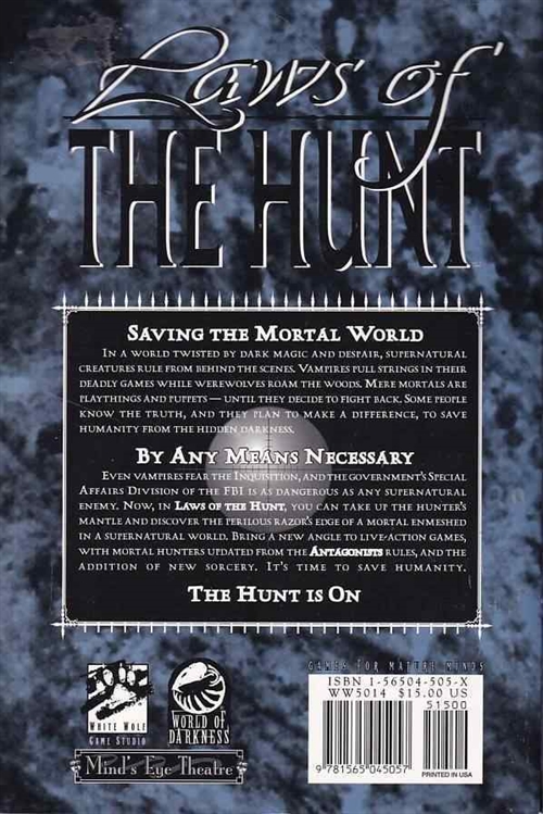 World of Darkness - Minds Eye Theatre - Laws of the Hunt (Grade B) (Genbrug)